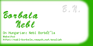 borbala nebl business card